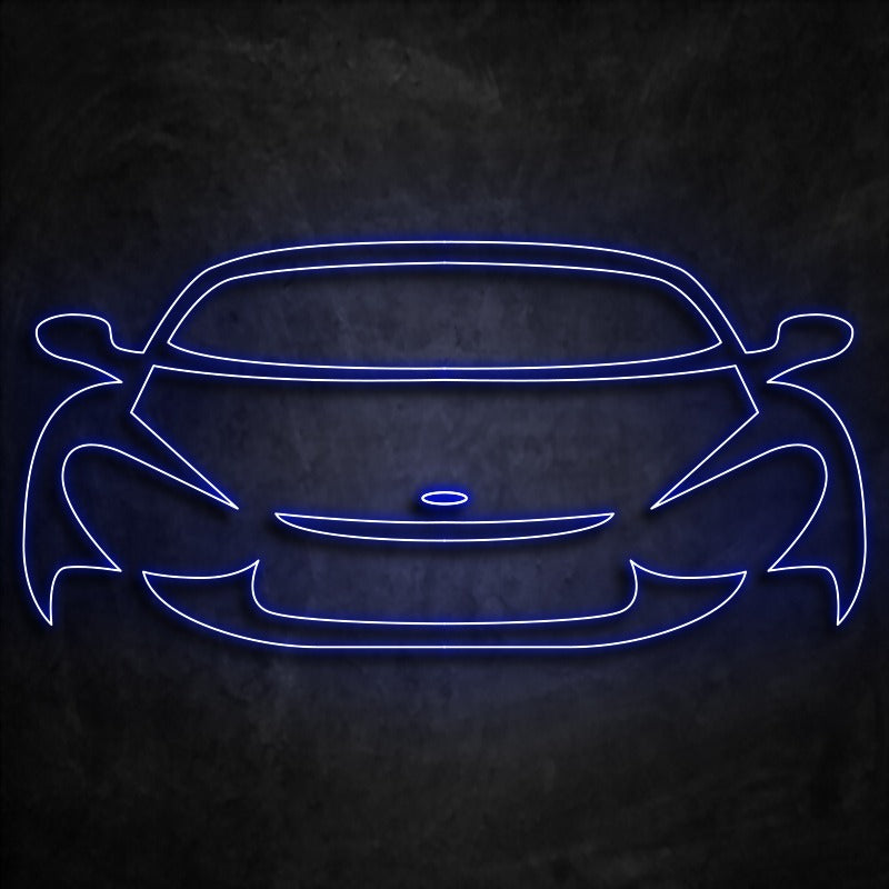 néon voiture bleu